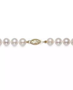 Set di perle d'acqua dolce coltivate 3 pezzi, collana, orecchini e bracciale in oro 14k | Macacy's - Product Image 6