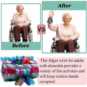 Coperta Sensoriale Antistress per Adulti, Reggicalze e Polsini per Anziani con Demenza e Alzheimer, Attività e Prodotti per Anziani con Alzheimer - Product Image 2