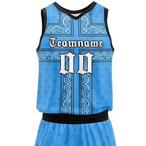 Ensemble d'uniformes de basket-ball personnalisés respirants imprimés, service OEM, 100 % polyester - Product Image 4