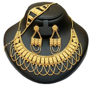 Juego de Gargantillas Pequeñas de Latón Chapado en Oro de 24K, Elegante, Lujoso, Clásico, Regalo de Aniversario de Bodas, Compromiso, Moda para Mujer - Product Image 1