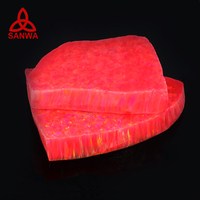 Opale tendance 2026 OP526 Rouge, pierre précieuse brute de laboratoire, directement de l'usine pour la création de bijoux en opale, disponible en 45 couleurs