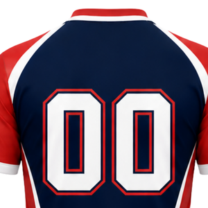 Customized Red Navy Blue White Sublimated Volleyball Jersey Short Sleeve Sports Apparel Team Match Game Shirt Tournament Wear - Product Image 6