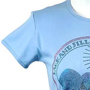 เสื้อยืดคอกลมสีฟ้าอ่อนสำหรับผู้หญิง ลายกราฟิก Family Heritage 1938 แขนสั้น สไตล์ลำลอง ผ้าฝ้าย วินเทจ - Product Image 4