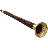 Shehnai Musical Instrument Brass Bell Wooden Flute Traditional Playing Instrument for Practice and Performance