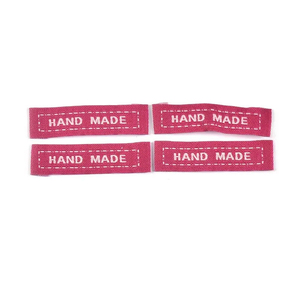 High Density Custom Brand <b>Name</b> Logo and Size End Folded Garment Textile Neck Woven Tags <b>Labels</b> for Clothing - Product Image 1