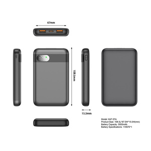 Vente en gros usine : Batteries externes portables 5000 mAh pour <span class=keywords><strong>iPhone</strong></span>, personnalisation du logo, chargeurs de téléphone 100000 mAh, 50000 mAh, station de charge 5000 mAh - Product Image 2