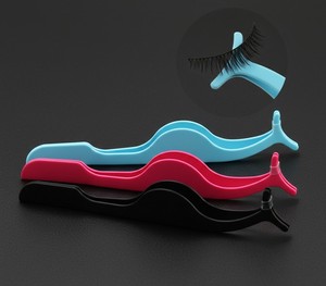 Pinzas de acero inoxidable de punta redonda, duraderas, multicolor, personalizadas, para rizar pestañas, para uso en salón, marca privada - Product Image 2