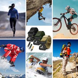 थोक कारखाने स्टॉक कस्टम फैशन जैक्वार्ड नायलॉन टिकाऊ पुरुषों जिम काले सामरिक बेल्ट पट्टियाँ भारी शुल्क मिश्र धातु बकल के साथ - Product Image 5