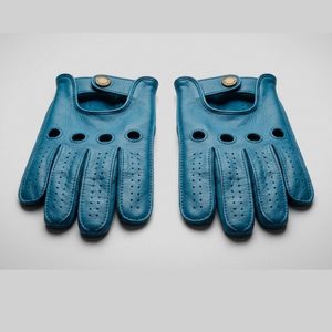 Men's Fashion Real Leather Driving Gloves-Soft Breathable Outdoor Four Seasons Safety Gloves - Product Image 5