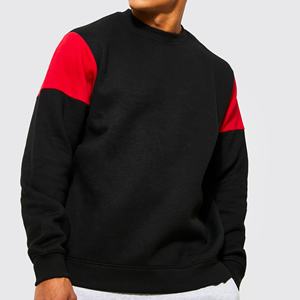Men's <b>Crew</b> <b>Neck</b> <b>Sweatshirt</b> Red <b>Black</b> Regular Fit Casual Pullover Knitted Cotton Eco-Friendly Lined 300g Winter Wear - Product Image 5