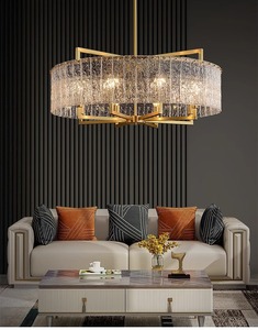 Lustre moderne ovale en cristal transparent avec LED pour restaurant, décoration de luxe - Product Image 2