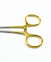 Pince à aiguille médicale dentaire chirurgicale droite et courbée en acier inoxydable de 18 cm, certifiée CE ISO, type Heaney
