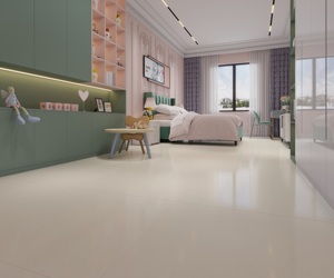 Carrelage en porcelaine polie émaillée au design moderne de haute qualité jaune 600x600mm nouvelle collection d'usine du Vietnam pour revêtement de sol - Product Image 3