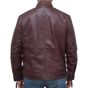 2026 Custom Leather <b>Jackets</b> Canvas Stand Collar Front Logo Windproof Waterproof Winter <b>for</b> <b>Men</b> - Product Image 2