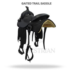 Gaited Trail Western Saddle <b>Leather</b> Wood Tree Eco-friendly Washable Horse Riding Equestrian Equipment - Product Image 2