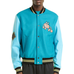 Custom Logo Varsity <b>Jacket</b> With Chenille Patches Wholesale Embroidered <b>Baseball</b> <b>Jacket</b> <b>For</b> <b>Men</b> And Women - Product Image 1
