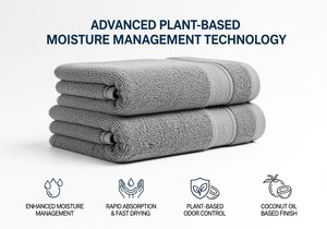 Serviette de Bain en Bambou Bio Doux Tissu Tissé de Haute Qualité 400 GSM Séchage Rapide Écologique Florale Confortable Durable pour la Maison et le Spa - Product Image 5