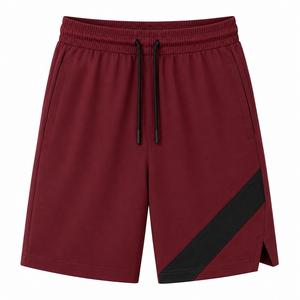 Shorts de sport pour hommes en toile écologique à séchage rapide, couleurs personnalisées, taille élastique avec cordon de serrage, longueur normale, décontracté et athlétique - Product Image 3