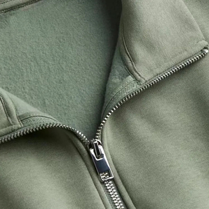 Men Half Zip Pullover Fleece Sweatshirts Multi Color Oversized Stand Collar Quarter Zipper Solid Color Casual Autumn Wear - Product Image 6
