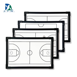 Tableau de tactique de basketball double face SYH effaçable à sec avec cadre en plastique et aluminium durable pour utilisation sur le terrain de sport - Product Image 1