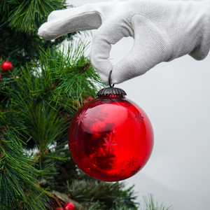 Adorno Colgante de Cristal Rojo Decorativo al por Mayor con Diseño de Estrella, Adorno Facetado Vintage para Decoración de Árboles Navideños - Product Image 4