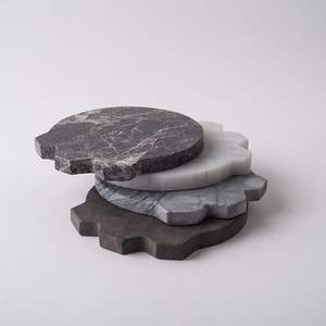 Juego de posavasos de mármol natural con construcción de piedra de alta densidad para mayor durabilidad y uso a largo plazo - Product Image 4