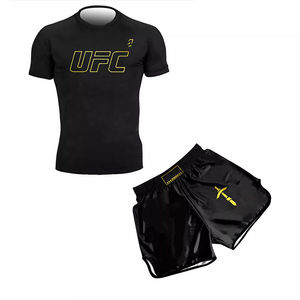 Conjunto de Rashguard y Pantalones Cortos de MMA Unisex Personalizados, de Secado Rápido, Elásticos, para Lucha, Muay Thai, BJJ, Ropa Deportiva de Entrenamiento - Product Image 5