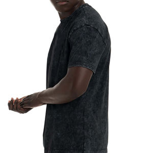 T-shirt vintage délavé à l'acide pour homme, coton premium, coupe ample, style rétro streetwear, décontracté, mode été - Product Image 3