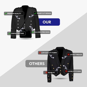 Chaqueta Kilt Prince Charlie con Chaleco - Traje Escocés Formal para Hombre para Bodas, Fiestas y Eventos Highland - Product Image 6