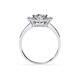 Bague de fiançailles et de mariage personnalisée en or rose 18 carats avec diamant de laboratoire VVS1D, bijoux en diamant cultivé en laboratoire - Product Image 4