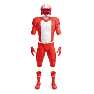 Camiseta de Fútbol Americano Roja para Hombre con Pantalones Negros, Número 24, Cuello en V, Manga Corta, Malla Transpirable, Uniforme, Talla Grande - Product Image 4