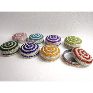 Boîte de rangement en métal perlée et scintillante pour cadeaux de mariage, boîte de rangement indienne mignonne et durable pour souvenirs d'amis et de proches - Product Image 5