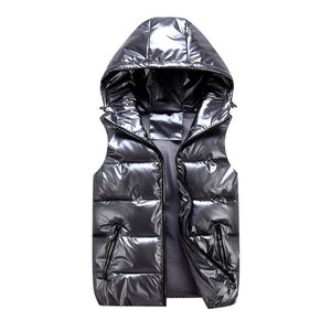 Veste d'hiver matelassée imperméable respirante à capuche avec logo personnalisé sur le devant, manches régulières, pour homme, OEM, vente chaude, haute qualité - Product Image 2