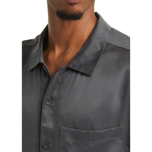 Pijamas de seda helada para hombre, de verano, manga corta, talla grande, holgados, conjunto de ropa de dormir para el hogar, con la mejor calidad, precio al por mayor, OEM - Product Image 5