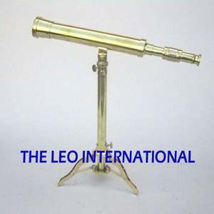 Telescopio de metal de latón Acabado dorado contemporáneo con soporte para acampar Aventuras al aire libre en venta al por mayor Telescopio barato - Product Image 6