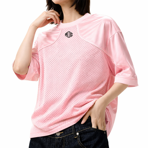 Jersey de Fútbol Americano Rosa Ligero de Malla con MOQ Bajo, Estilo Oversize Urbano, Ropa Personalizada para Equipos de Fútbol, Suministro OEM para Pedidos al por Mayor - Product Image 1