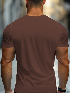 Camiseta Casual de Manga Corta con Cuello Redondo, Corte Regular, Tejido Vintage de Mezcla de Poliéster Blanco con Logotipo Personalizado para Hombre y Mujer - Product Image 2