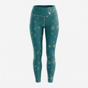 High Quality <b>Womens</b> Fitness Yoga Leggings Solid <b>Pattern</b> Mid Waist <b>Tight</b> Gym Pants Activewear Available Customized Color - Product Image 1