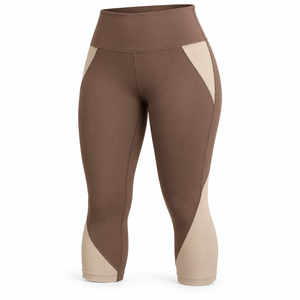 Moisture Wicking Performance Flexible Fit Comfortable Waistband Women Capri <b>Legging</b> Designed <b>With</b> Smooth Polyester Material - Product Image 1