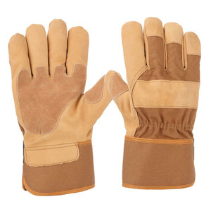 High Quality Men's Real Solid Sheepskin Leather Anti-Slip Heat Resistant Durable Customizable Canadian Rigger <b>Gloves</b> - Product Image 1