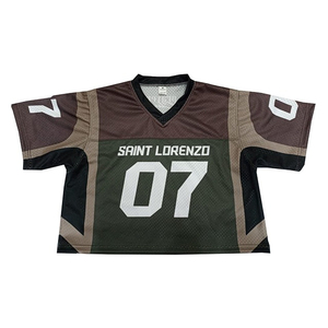 Camiseta de Fútbol Americano Personalizable al por Mayor para Hombre, Verano, 100% Poliéster, Malla Transpirable, Secado Rápido, Antibacteriana - Product Image 1