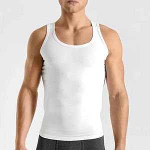 Camiseta Deportiva OEM Singlet Y Back para Hombre, de Algodón y Elastano, para Fisicoculturismo - Product Image 2