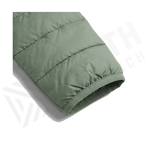 Hooded Quilted Jacket Women Winter Full Sleeve Solid Color Polyester Filling Zipper Closure Regular Length - Product Image 6