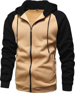 Sudadera con capucha de invierno para hombre, con cremallera, logo frontal, tejida, diseño personalizado al por mayor, sudadera de algodón de alta calidad, proveedor de ropa al por mayor - Product Image 2