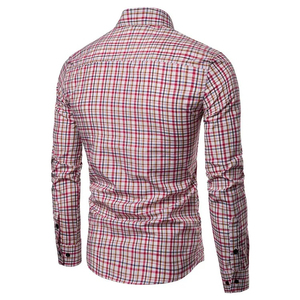 Camisa Casual de Franela para Hombre, Doble Botonadura, Lisa, 100% Poliéster, Cuello Vuelto, Antiarrugas, Manga Larga, Tallas Grandes, Ideal para Primavera - Product Image 2