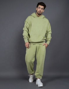 Econex Sports Hiver Écusson de broderie personnalisé Ensemble de survêtements de rue réversibles et écologiques pour hommes Pierre délavée au soleil délavée à l'acide - Product Image 2