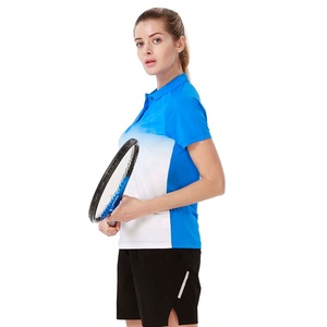Ropa de entrenamiento para mujer, conjuntos de uniformes de tenis de poliéster, práctica de club de tenis, venta al por mayor, camisa y pantalones cortos, tela transpirable que absorbe el sudor - Product Image 3
