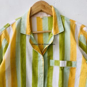 Nueva Llegada: Conjunto de Pijama para Mujer, 100% Algodón, Estampado Indio, Secado Rápido, Cuello en V, Manga Larga, Casual - Product Image 6