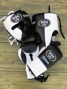 Gants de boxe MMA No Boxing No Life, gants de boxe Sanda, en cuir véritable, à lacets, pour entraînement professionnel, ensemble de boxe personnalisable - Product Image 5