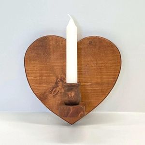 Heart Shape Wooden <b>Tea</b> <b>Light</b> Holder Rustic Home Decoration Valentine's Day Gift - Product Image 2
